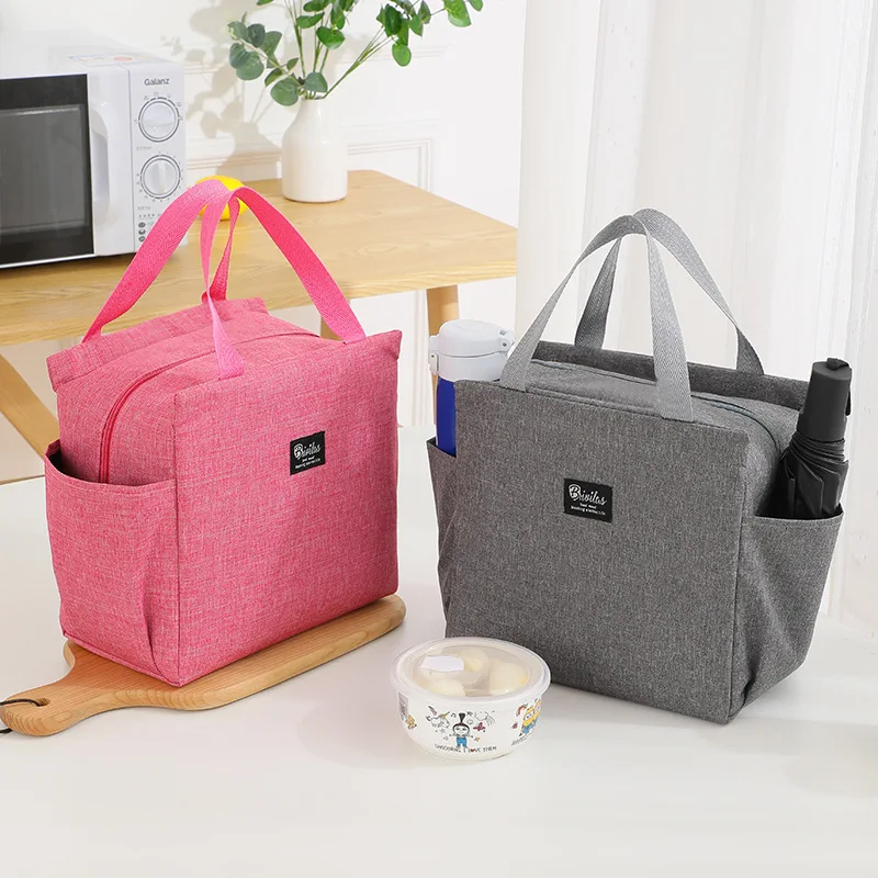 

Portable Thermal Lunch Bag Waterproof Oxford Cooler Bag Large Capacity Zipper Insulated Freezer Camping Picnic Bags For Women