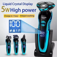 new electric shaver washable rechargeable electric razor shaving machine for men beard trimmer wet dry dual use