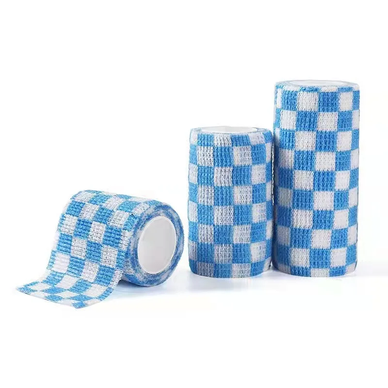 

1/6/10pcs Green Mesh Printed Medical Self Adhesive Elastic Bandage 4.5m Sports Wrap Tape for Finger Joint Knee
