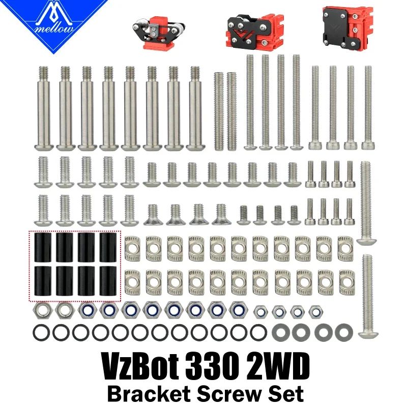Mellow CNC VzBoT 330 2WD 3D-принтер алюминиевое натяжное крепление двигателя и пакет