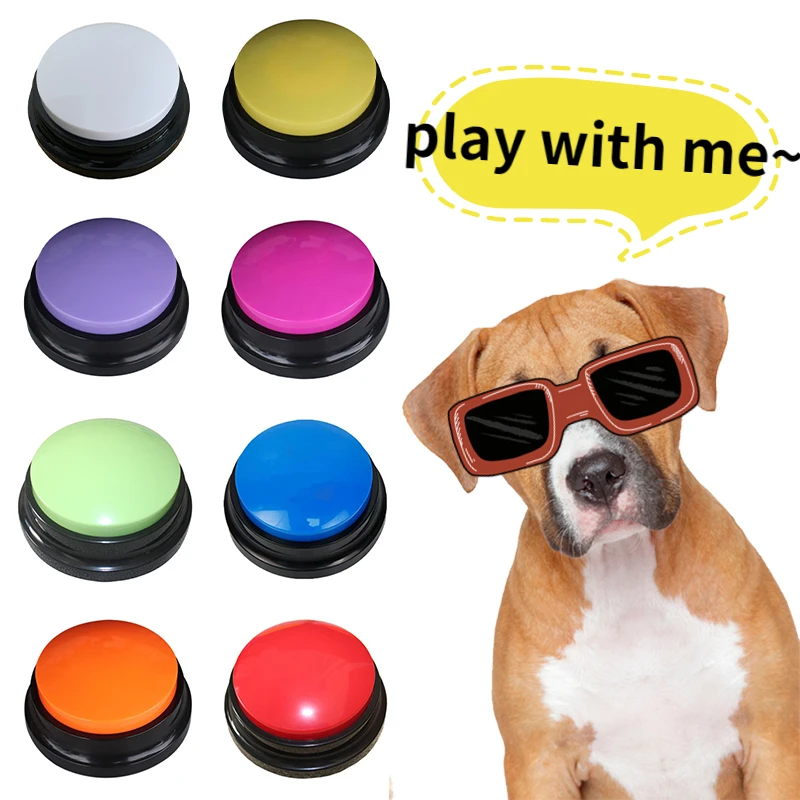 

2023 Dog Recordable Toys Pet Training Button Sound Box Voice Recorder Talking Toy for Dog Communication Training Tool Speaking
