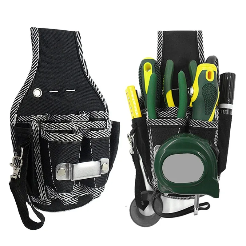 

9in1 Polyester Tool Bag Multifunction Waist Toolkit Electrician Instrument Hardware Storage Pouch Screwdriver Utility Kit Holder