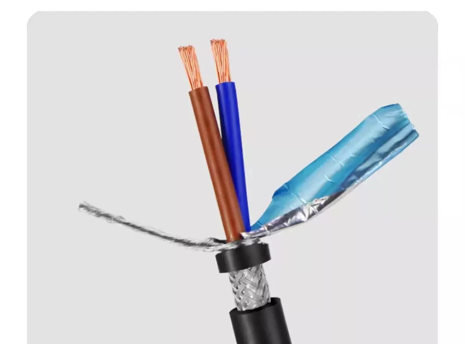 

Экранированный провод из меди 18AWG
