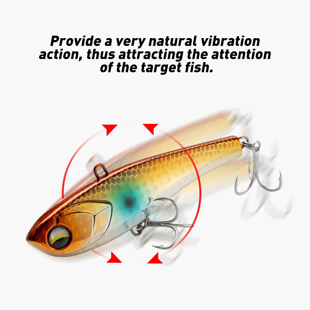 JOHNCOO 70mm/90mm Vibration Sinking Lures Winter Fishing Lure Lipless VIB fishing lure Wobbler Ice Balance for pike |