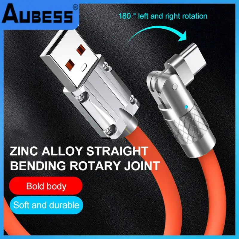 

Elbow Zinc Alloy Liquid Silicone Rubber Game Data Cable Type-c Usb Cable 120w 6a Cable For Samsung Huawei Xiaomi Fast Charging