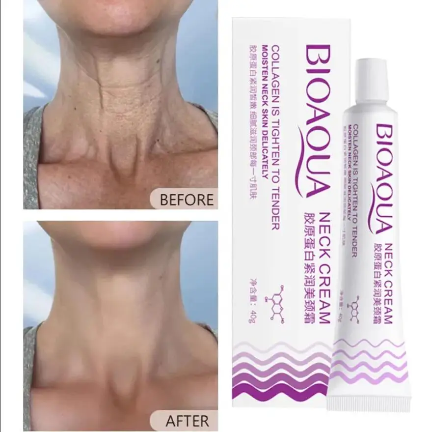 

Collagen Wrinkle Remover Neck Cream Lift Firming Smooth Anti Aging Fade Neckline Whitening Shape Beauty Neck Skin Care Products