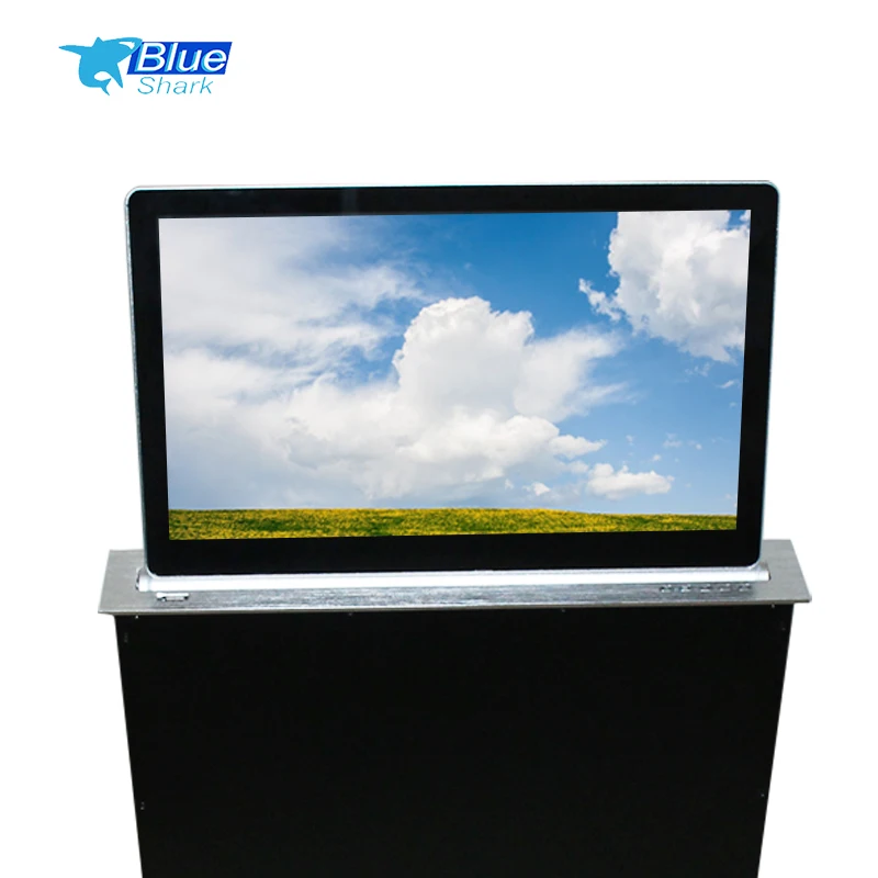 

15.6 inches lcd monitor lift paperless conference system meeting monitor desktop e-ink display flip up lcd monitor audiovisua