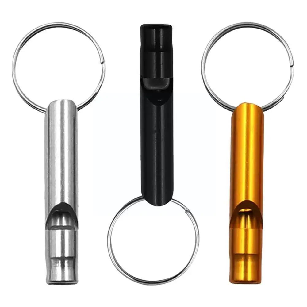 

4.6cm Metal Whistle Pendant With Keychain Keyring For Outdoor Survival Emergency Mini Size Whistles B1z4