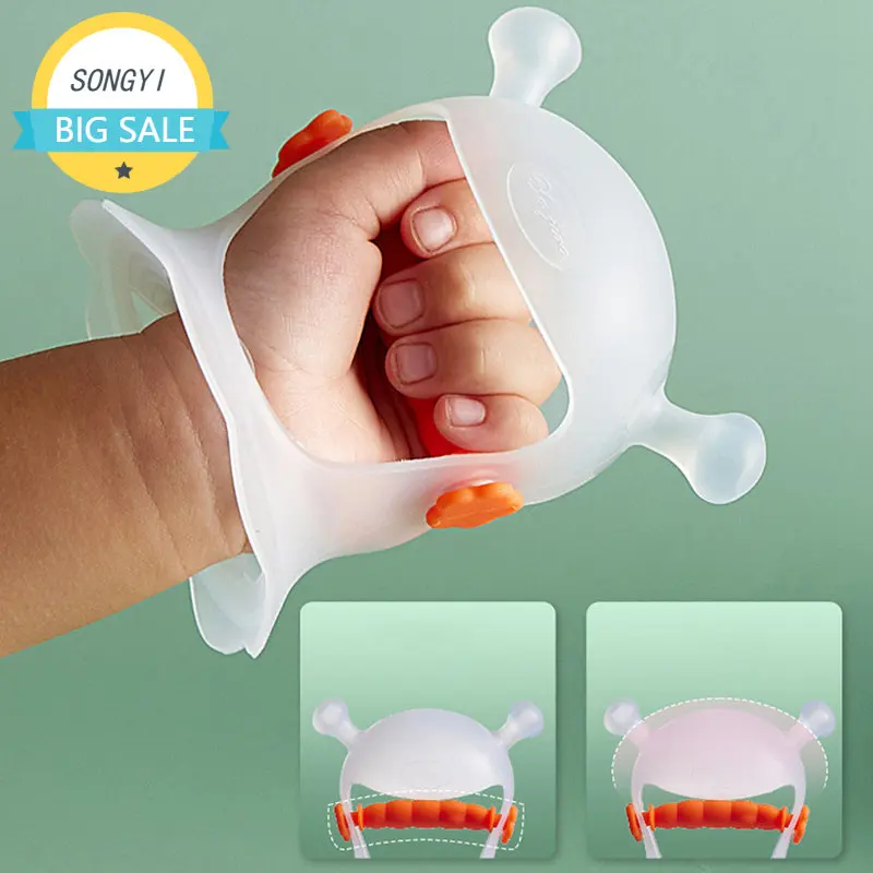 

Baby Teether Gloves Pacifier Kids Teething Silicone Newborn Dental Care Gums Anti-eating Hand ​Molar Stick Baby Accessories