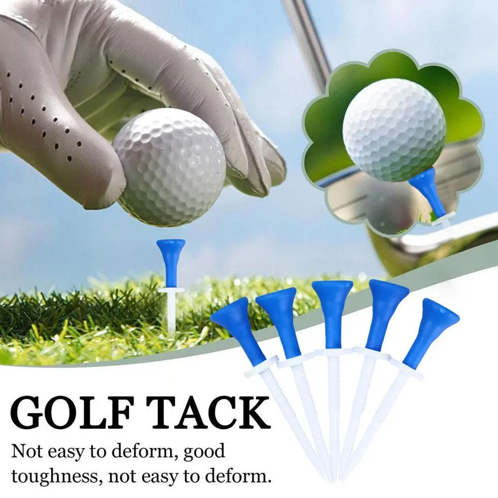 

5pcs/box Ball Tee Stable Training Ball Stand Tees Outdoor Sports Accessories Height Adjustable 85mm Long for Golfer Practice