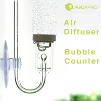 aquapro air diffuser atomizer bubble counter stone check valve for aquarium fish tank mini nano generator oxygen filter pump