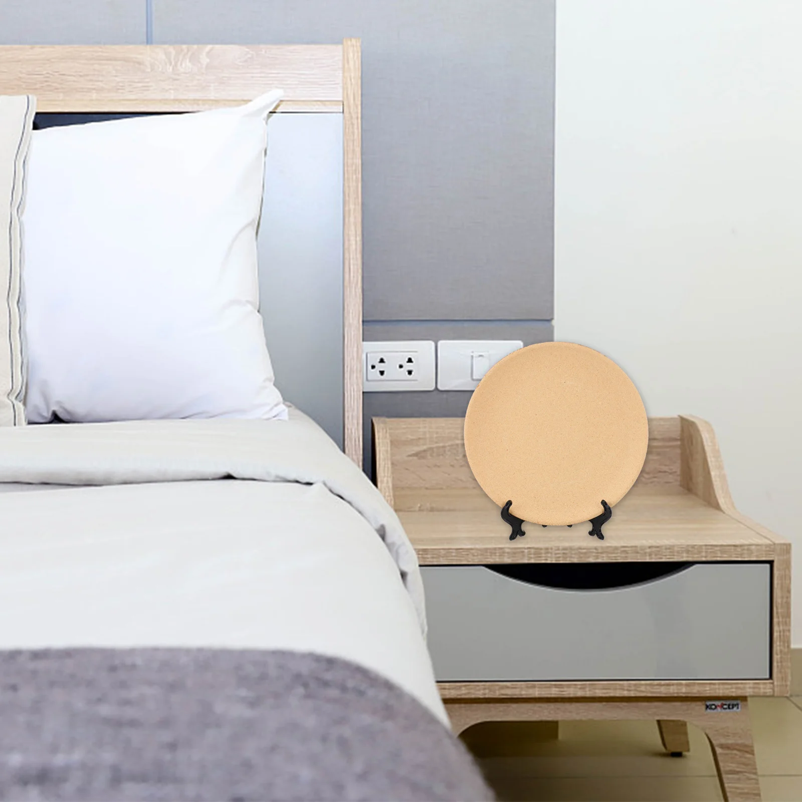 

Wood Tray Jewelry Plate Wooden Platespainting Dish Roundearring Holder Unfinished Serving Rounds Slabs Novelty Kids Stand