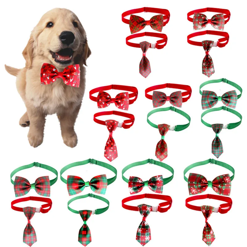 

Party Grooming Supplies Pet Bow Tie Christmas Dropshipping Christmas Pet Dog Bow Tie Adjustable Dog Collar Pet Bow Neckties