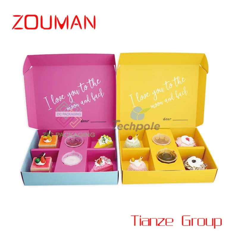 Картонная коробка для печенья складная картонная из крафт-бумаги безопасная