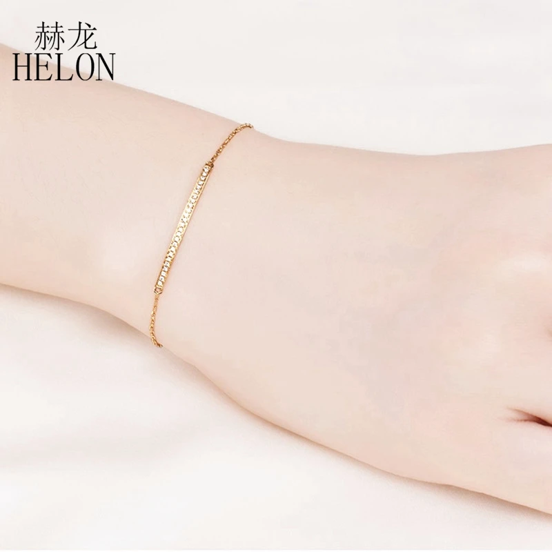 Браслет-цепочка HELON из желтого золота 18 К 14 к 10