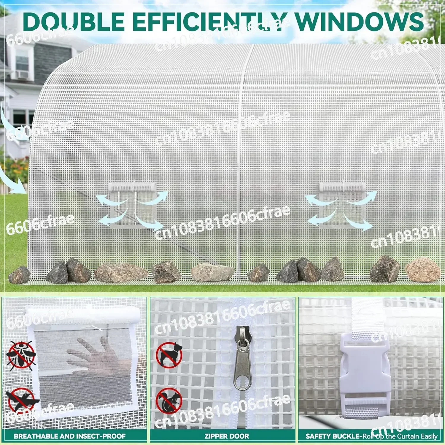 Зеленый дом 30x10x6 5 футов сверхмощная большая туннельная теплица уличная прогулка