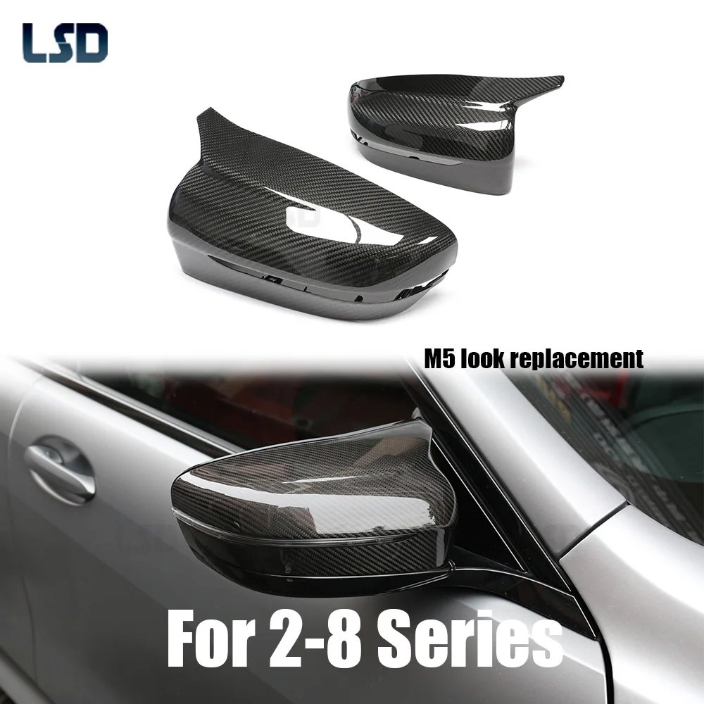 Фото M5 взгляд на 2016-23 BMW G20 G22 G30 G32 G11 G12 G15 2 3 4 5 6 7 8 серии Сухое углеродное волокно Замена зеркала заднего вида №1