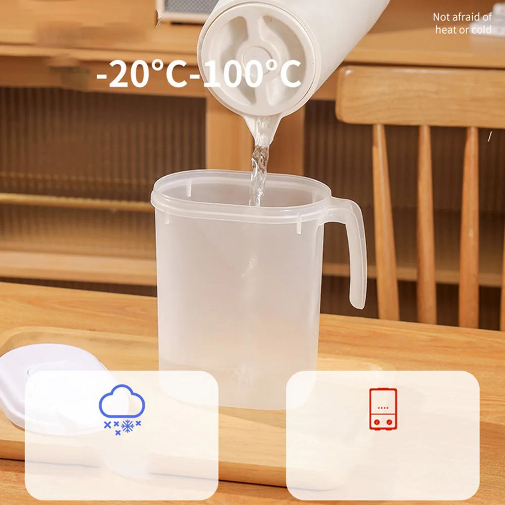 

Пластиковый чайник, пластиковый кувшин для воды на лето, 1,8 литра, 125 г, 18*19*13 см, 1 шт., контейнер, кувшин с крышкой, молочные напитки
