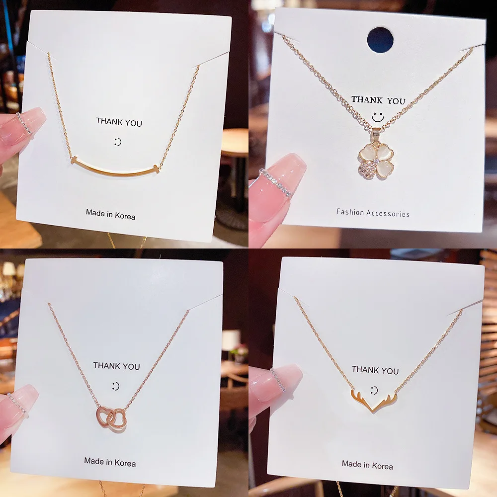 

Fashion Necklace Mothers Day Valentines Day Gift Korean Jewelry Accessories Choker Chain Stainless Steel Necklace for Woman