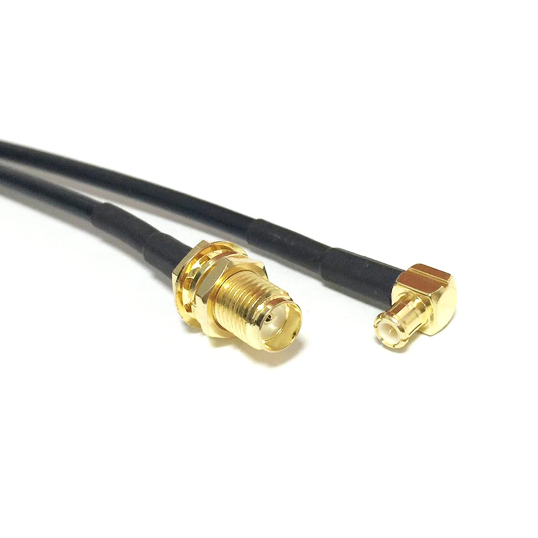 

New SMA Female Jack Nut Switch MCX Male Plug Right Angle Pigtail RG174 Cable 20cm 8inch