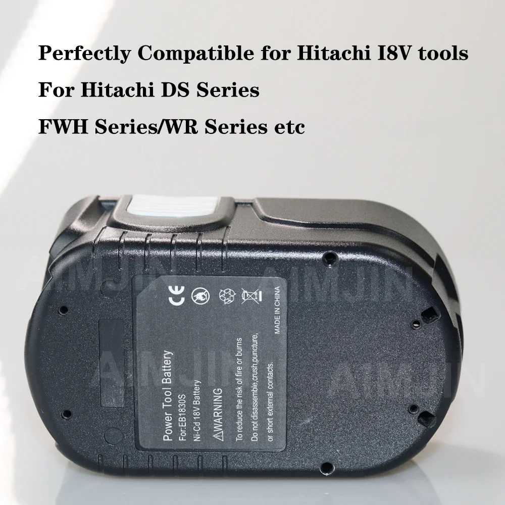 Сменная аккумуляторная батарея BCL1830 NI-CD 18 В 4800 мАч для HITACHI BCL1815 327730 327731