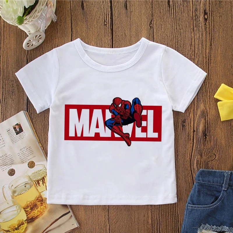 New Children Boy Disney spiderman My 0-9th Birthday Number Print Name T-shirt Birthday Gift Present Clothes Baby Letter Tops Tee vintage t shirts