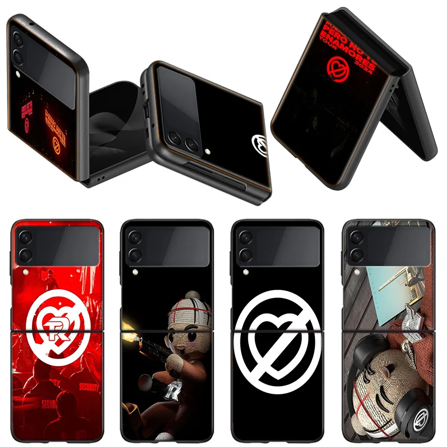 Рэпер JOP Fuerza Regida Чехол для Samsung Z Flip 6 5G Coque Galaxy ZFlip 5 4 3 Черный ПК Жесткий чехол