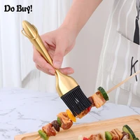 silicone oil brush cooking brush stainless steel handle bbq grill basting brush pastry baking brush kitchen accessories