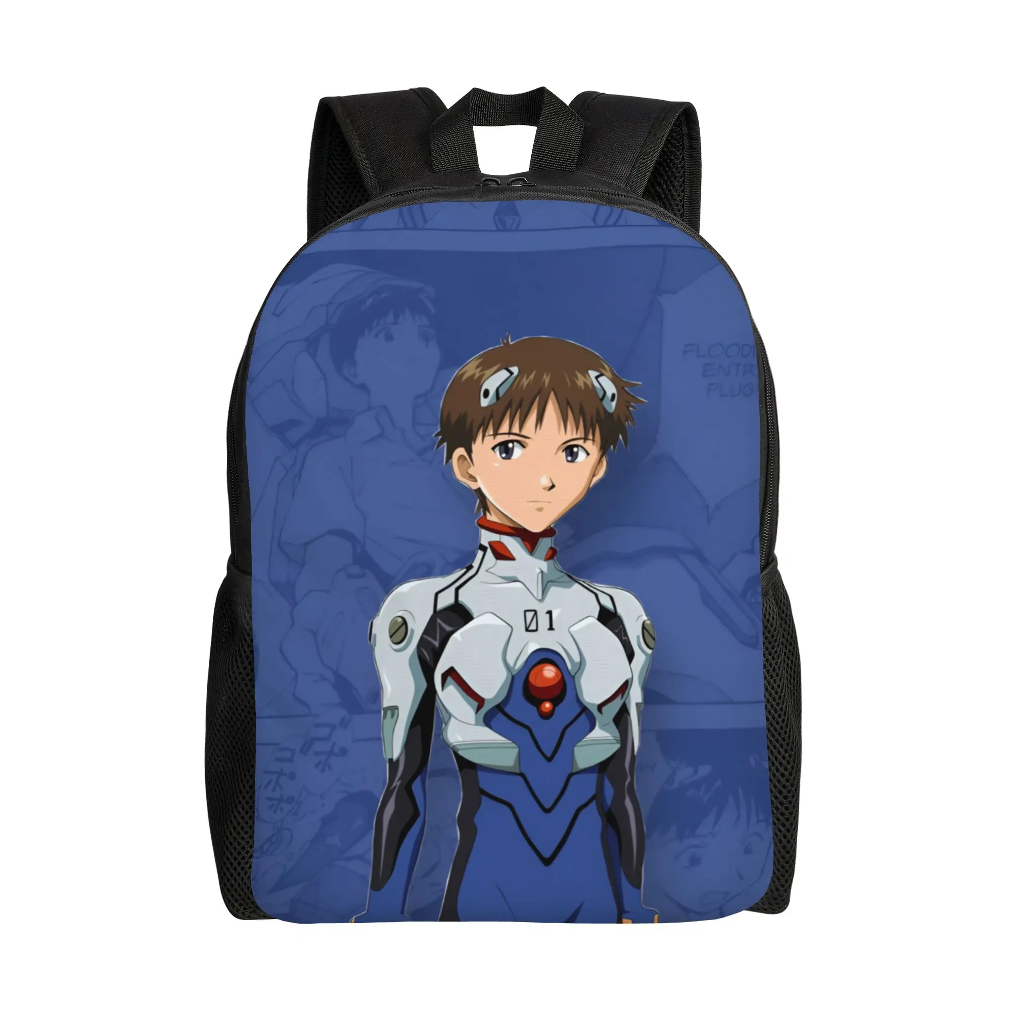 Фото Рюкзак для путешествий Custom E-Evangelions, унисекс, для школы, ноутбука, книг, в стиле хип-хоп, из ЭВА, аниме, для студентов колледжей, повседневный рюкзак №1