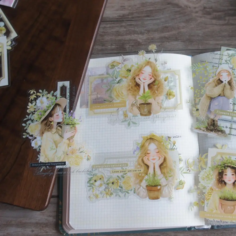 10 шт. девушка которая любит пить кофе стикер из ПВХ скрапбукинг сделай сам