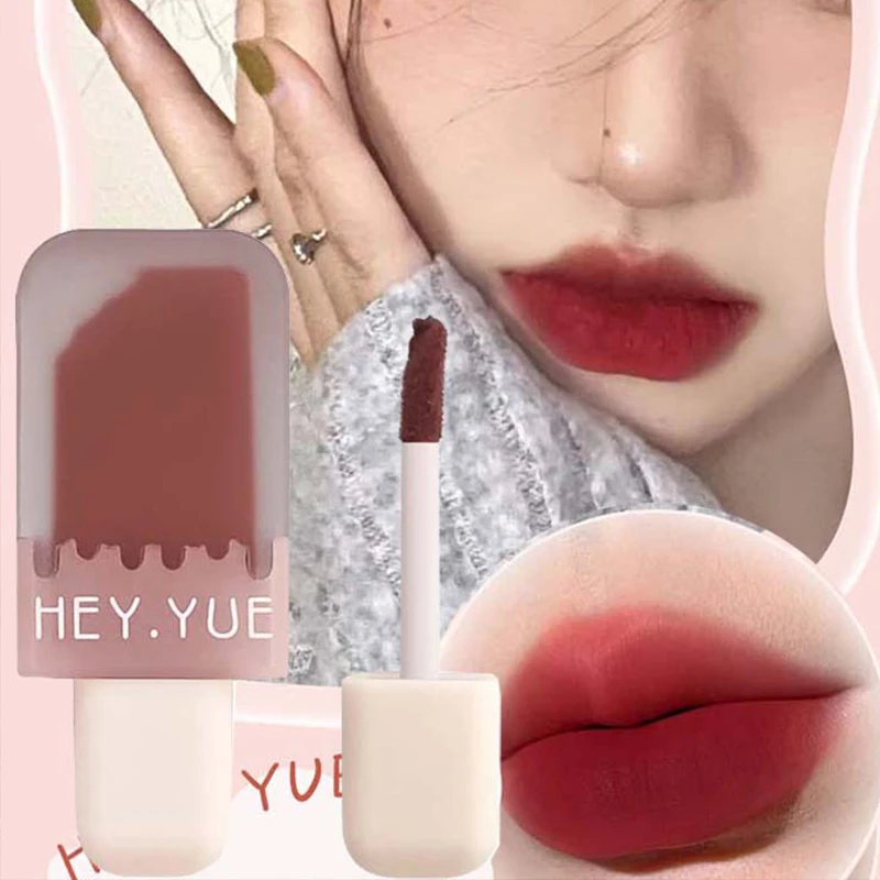 

Velvet Matte Lip Gloss Ice Cream Lip Glaze Not Easy to Stain Cup Mist Lip Mud Waterproof Long-lasting Korean Liquid Lipstick