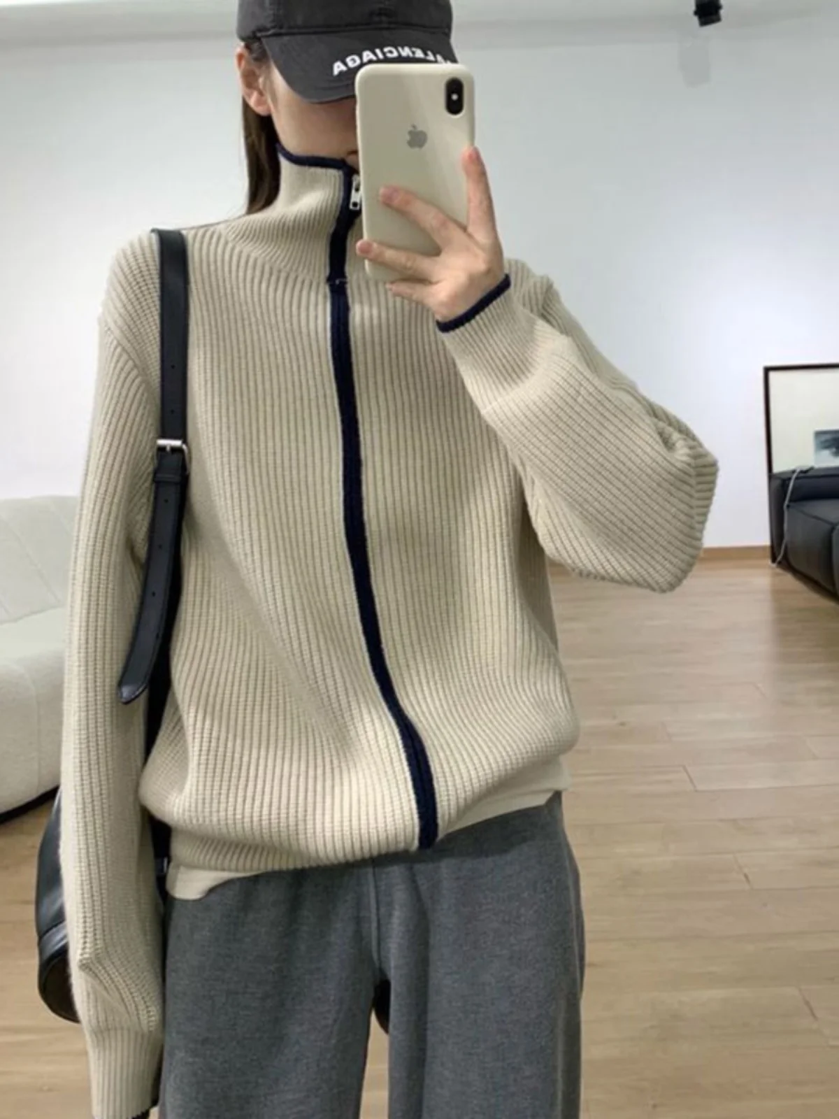 Натуральные товары белый воротник Girdear новинка 2024 осенний новый высокий