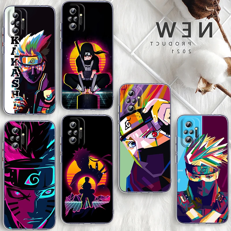 

Fashion Naruto Art For Xiaomi Poco X3 Redmi Note 11S 11 11T 10 10S 9 9T 9S 8 8T Pro 5G 7 5 4X Transparent Phone Case