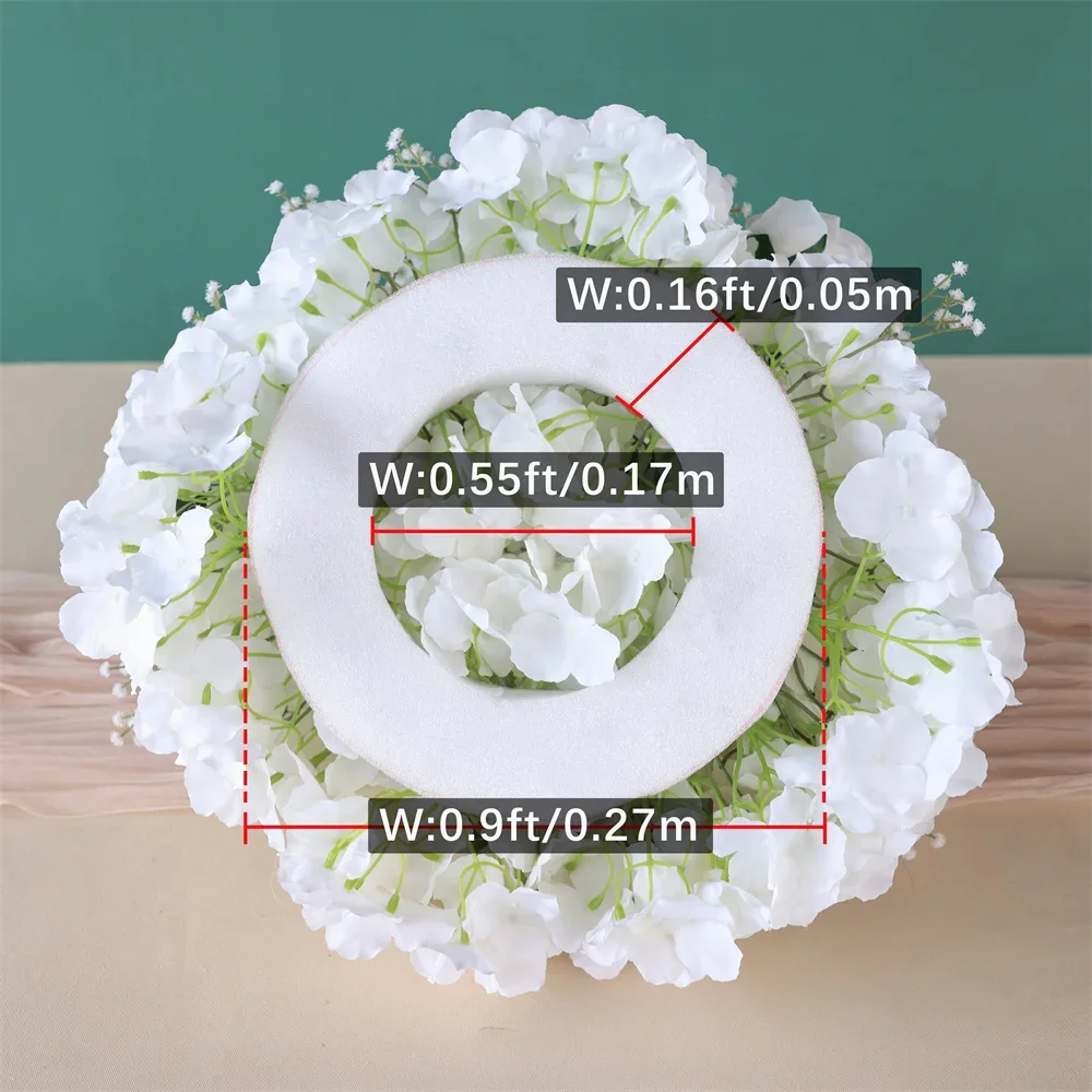 Мини-подсвечник белая роза венок для детского дыхания искусственные цветочные