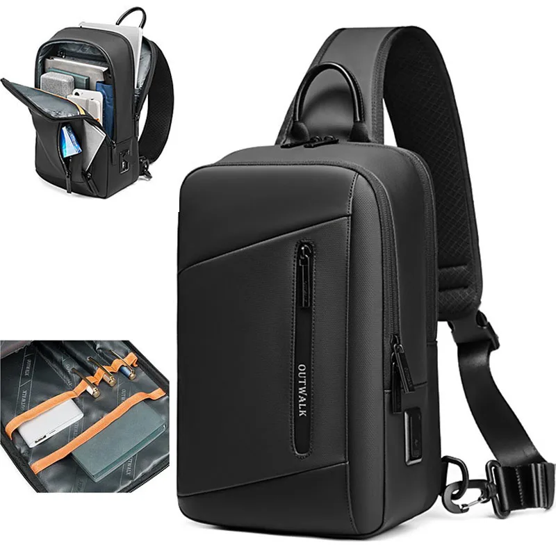 

Men Crossbody Women Shoulder Female For Sling Bag Multifunction Waterproof Chest Male Anti-theft Bag Pack Travel Messenger