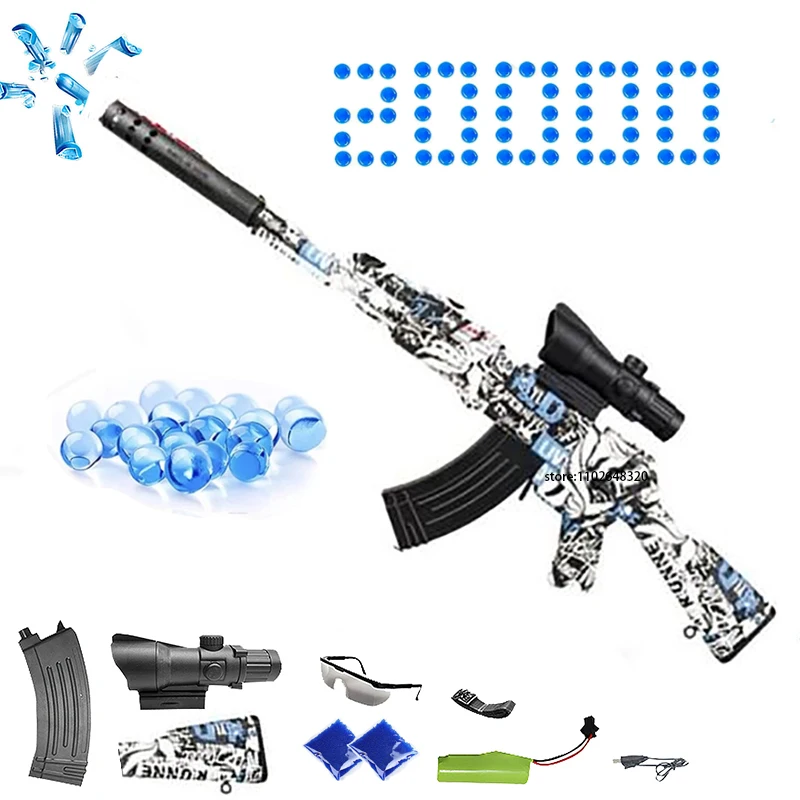 

AK47 Electric Burst Gel Water Bullet Gun Gel Impact Gun Toy Gun Outdoor Activities Game Shooting Weapon Gel Bullet Gun Gift