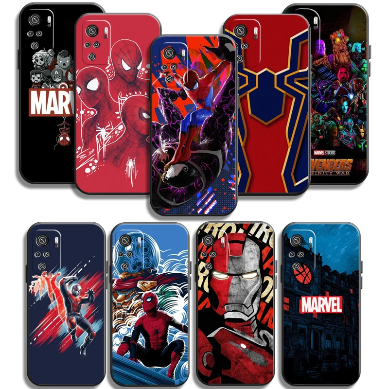 

Marvel Phone Cases For Xiaomi Redmi 10 Note 10 10 Pro 10S Redmi Note 10 5G Funda Back Cover