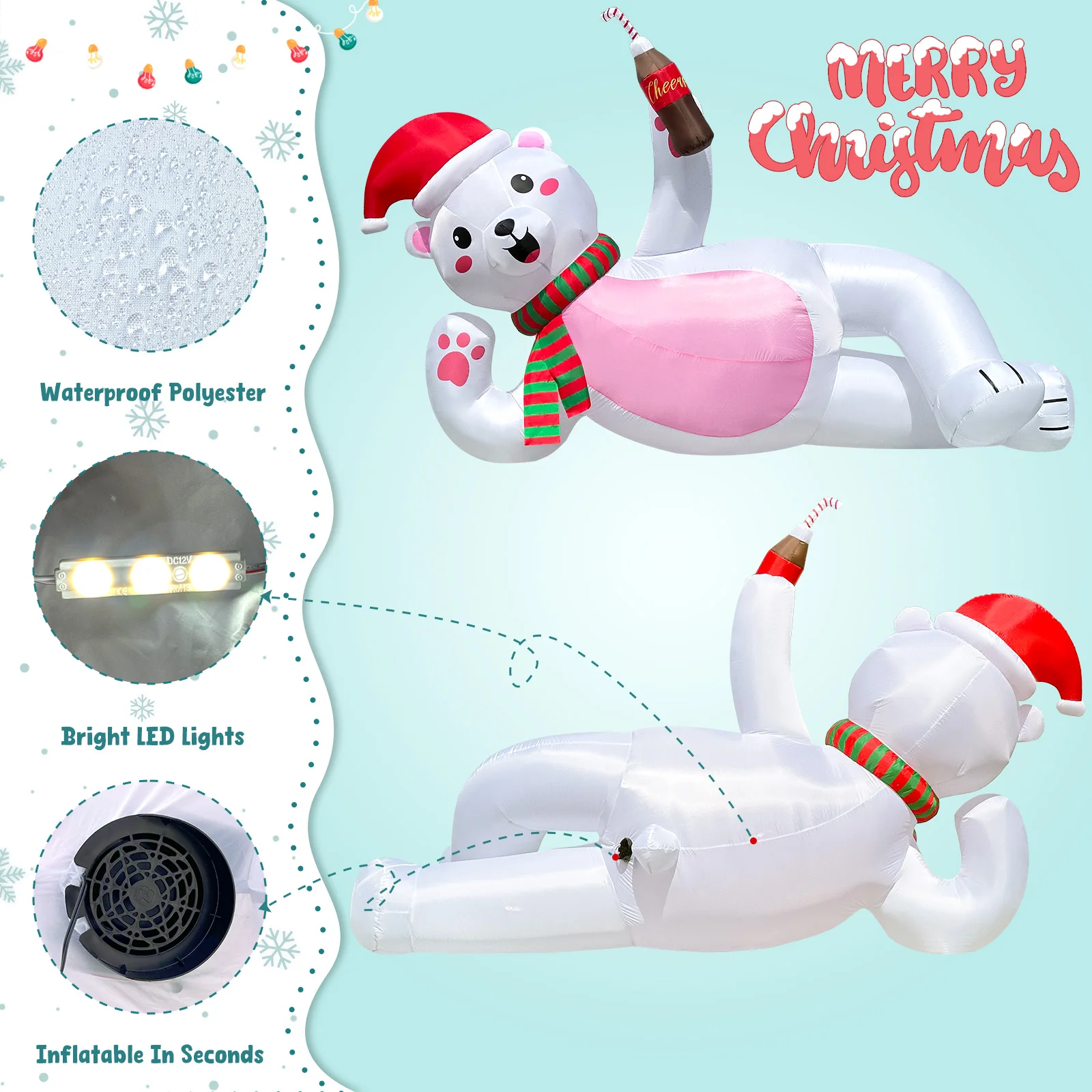 Надувная игрушка белый медведь 10 футов |