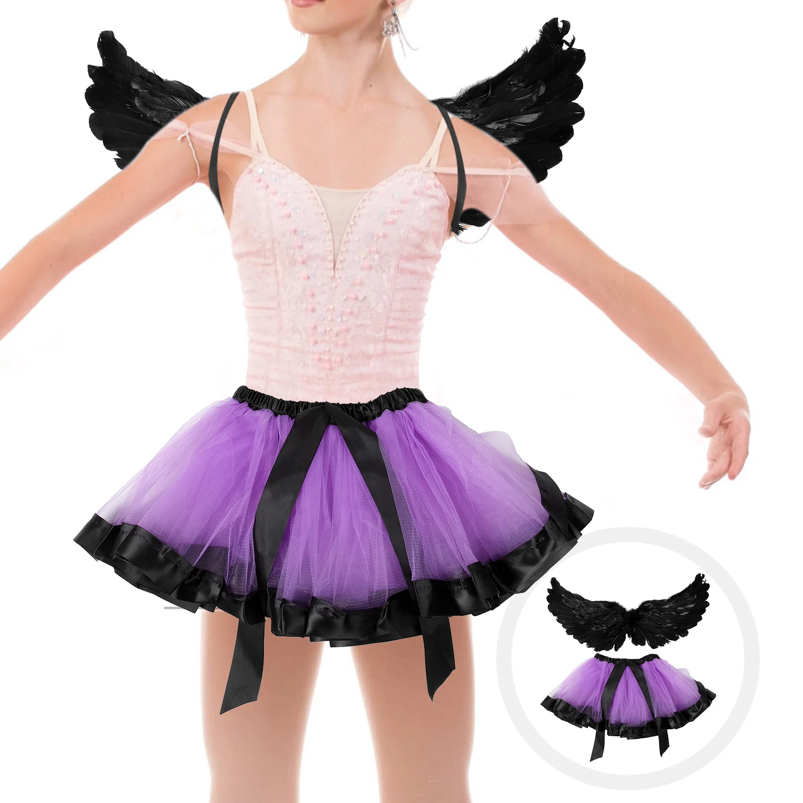 

Halloween Decor Costume Accessory Cosplay Prop Party Angel Wings Dress Girls Dresses