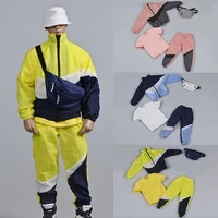 16 male sportswear tracksuit sets jacketpant sweatsuit t shirt waist bag for 12inch action figure body model