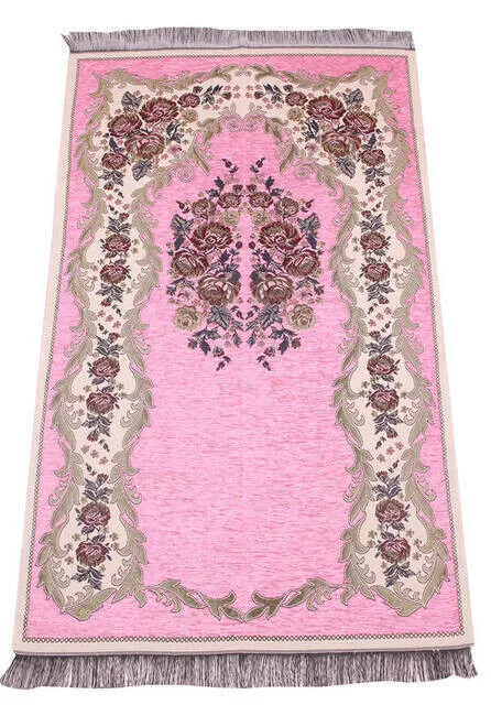 

IQRAH Luxury Gülce Chenille Prayer Mat-0260-Pink Color