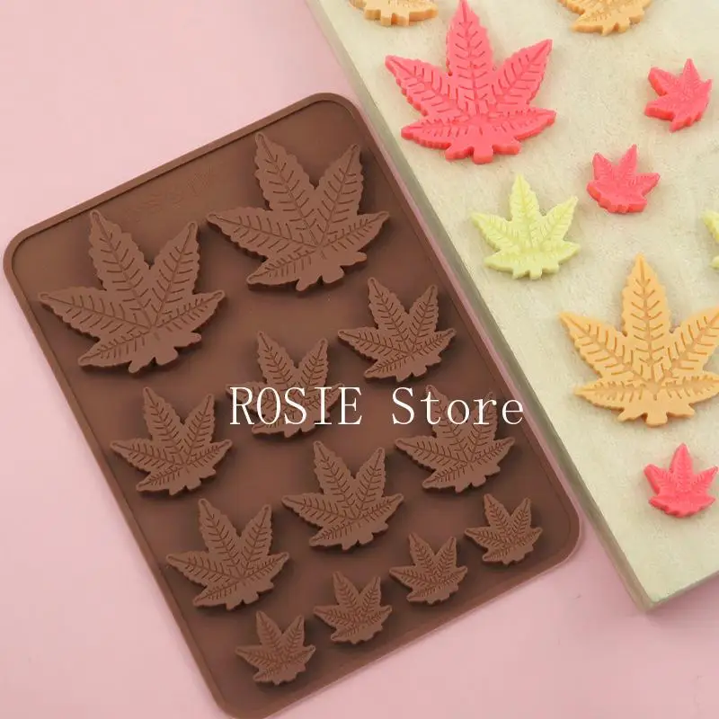 

DIY12 Cavity Maple Leaf Silicone Mold Silicone Candy Chocolate Molds Fondant Cake Decorating Tools Ice Cube Tray