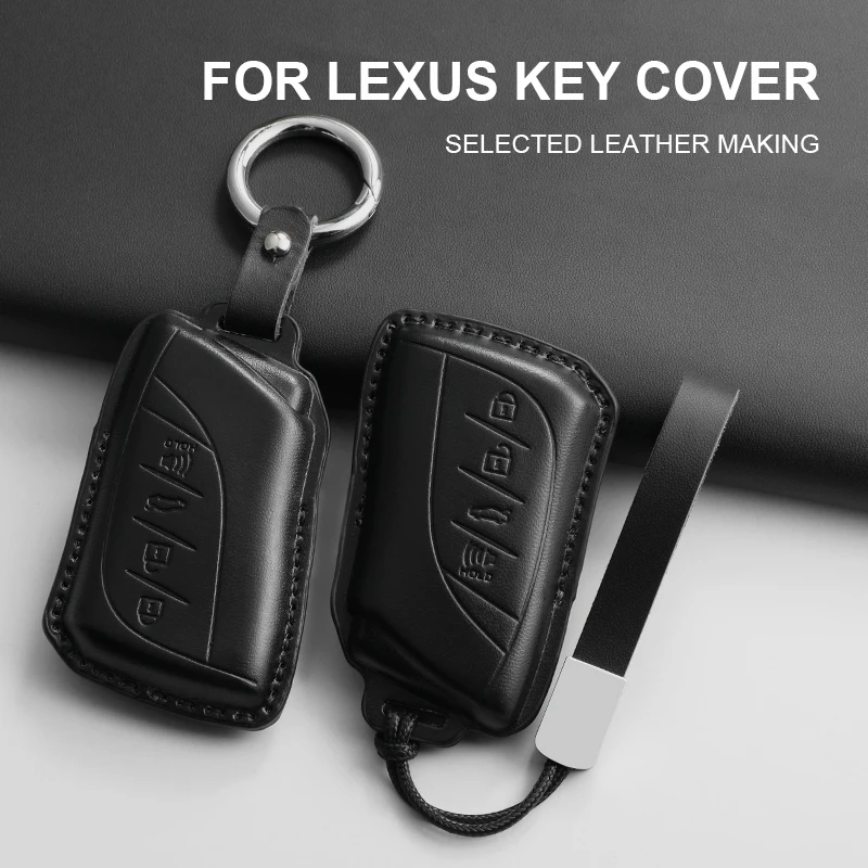 Фото Кожаный чехол-футляр для смарт-ключа/брелока для Lexus NX, ES, UX, US, RC, LX, GX, IS, RX, UX200, UX250H, ES300H, ES350, US200, US260H, LX570 №1