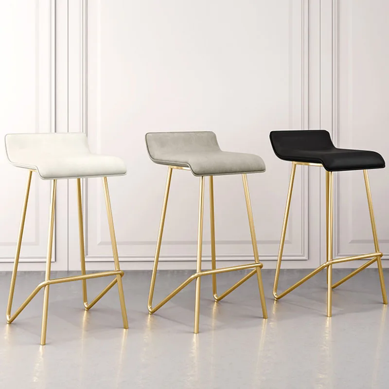 Золотые дизайнерские барные стулья минималистичные металлические Компьютерные