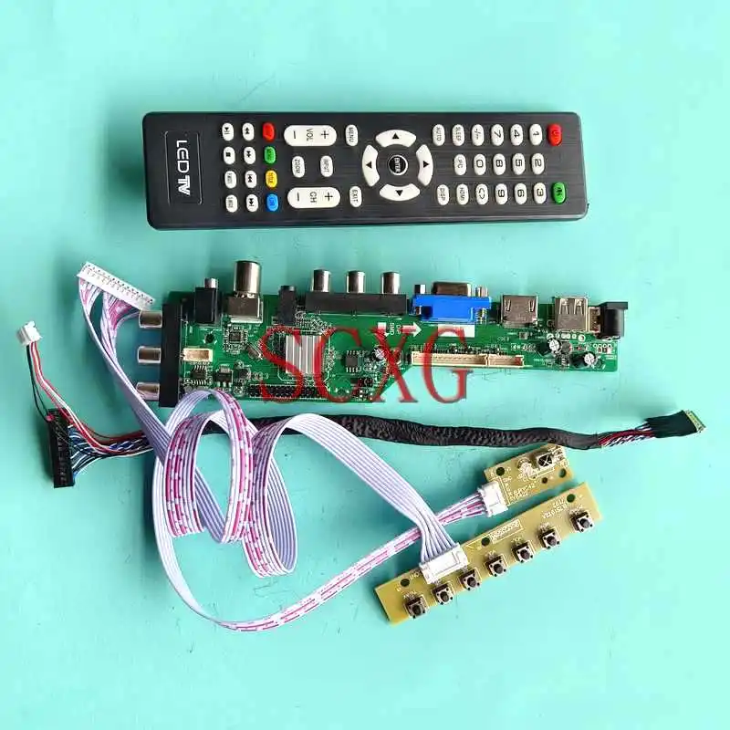 

DVB Digital LCD Matrix Controller Board Fit LTN121AT06 N121IB 40 Pin LVDS AV RF USB VGA HDMI-Compatible 1280*800 DIY Kit 12.1"