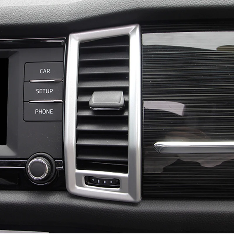 Декоративная рамка воздуховода АБС BJMYCYY в середине панели приборной панели кондиционера для Skoda Kodiaq 2017-2022