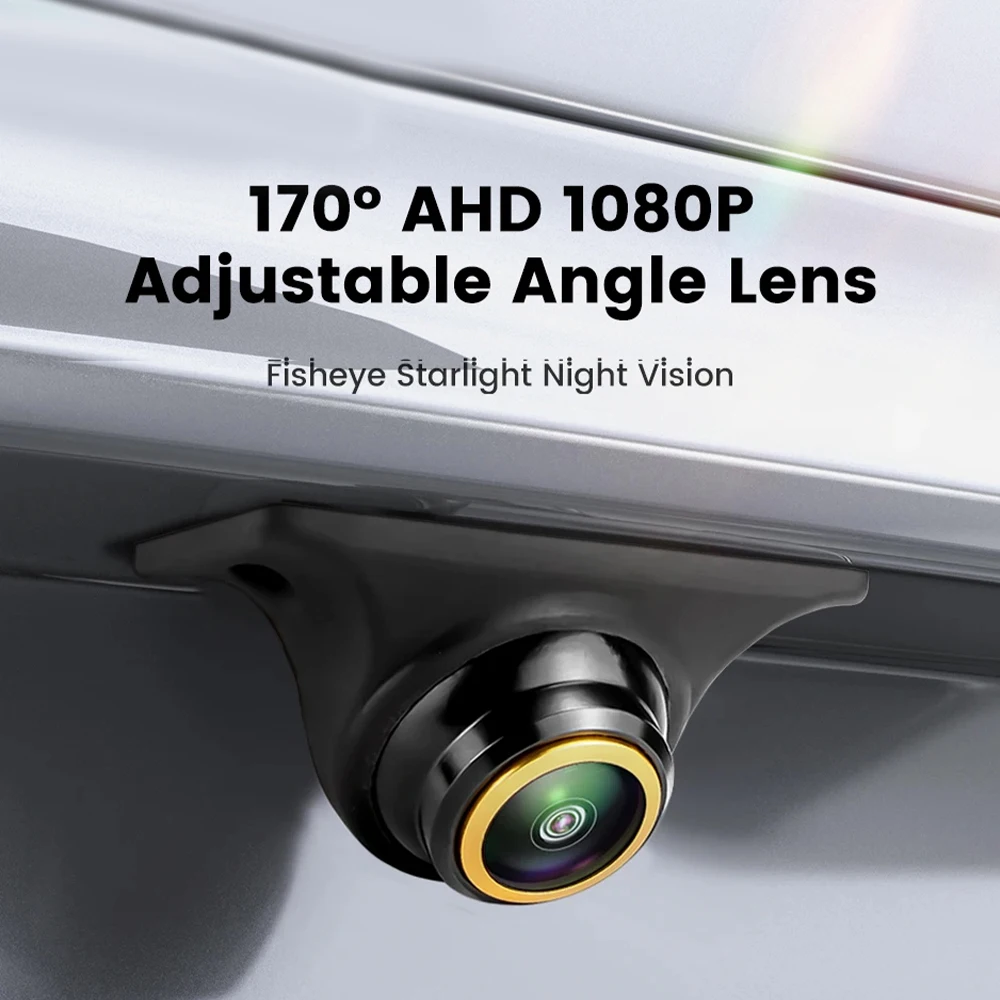 Универсальная автомобильная камера заднего вида CCD AHD 1080P 170 ° Регулируемая для Audi