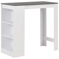 bar dining table with shelf chipboard kitchen tables home decor furniture a white 110x50x103 cm