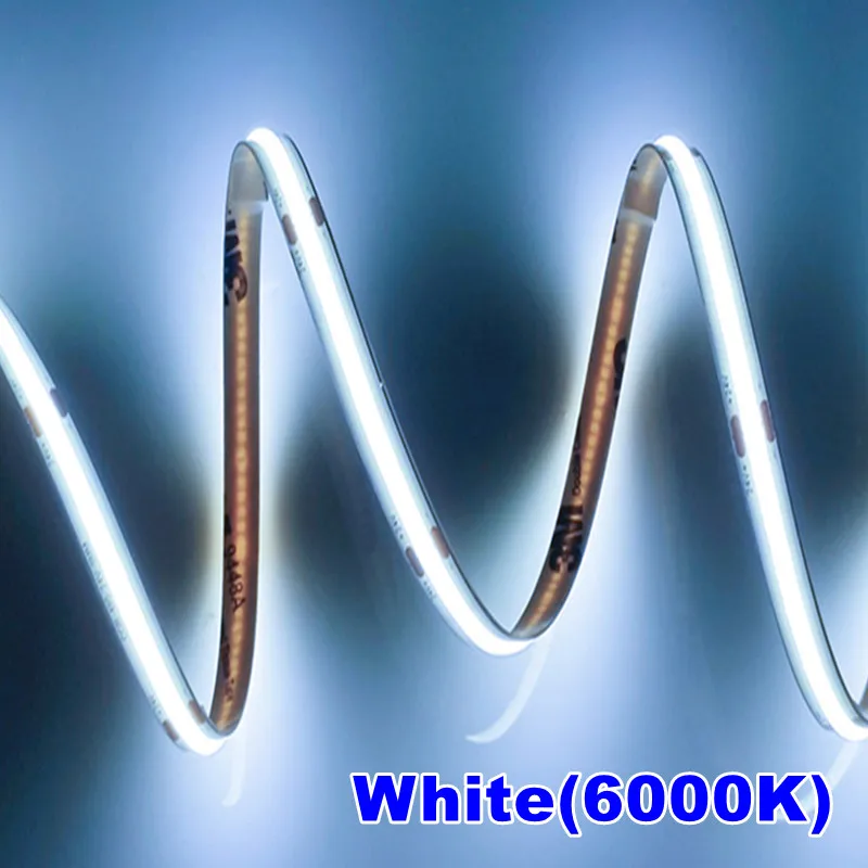 

Светодиодная лента COB, линейное освещение высокой плотности, 480/320 светодиодов/м, гибкая лента, теплый натуральный белый, красный, синий, зеленый декор, DC12 24 В