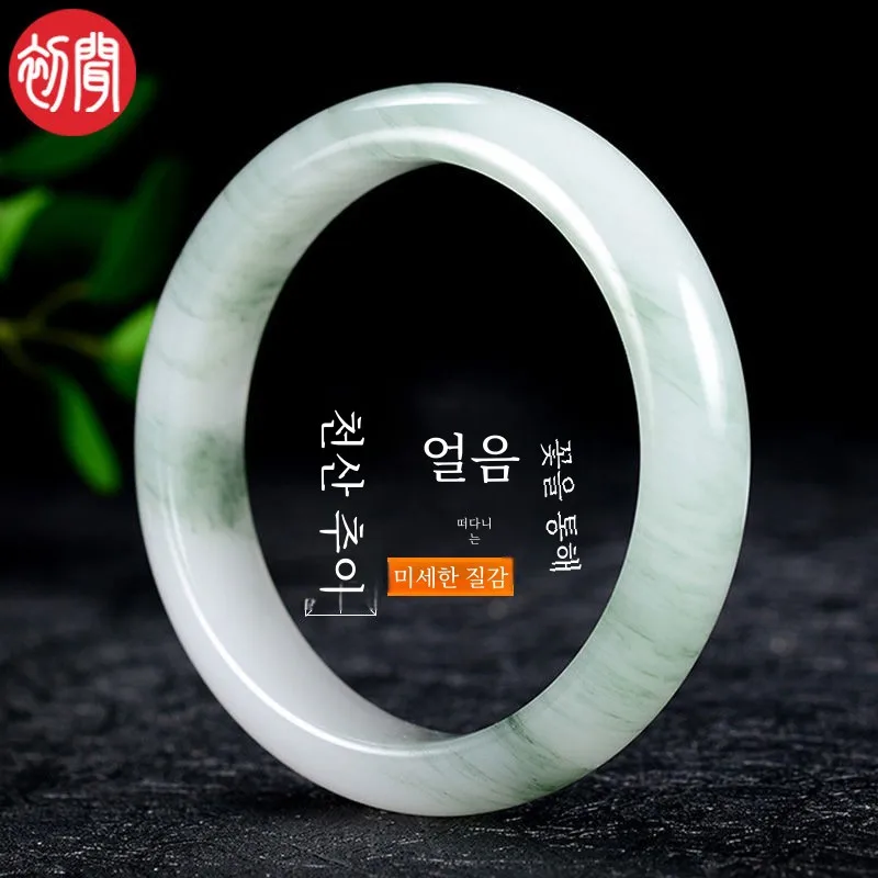 Синьцзянский натуральный нефритовый браслет Тяньшань женский с проникновением